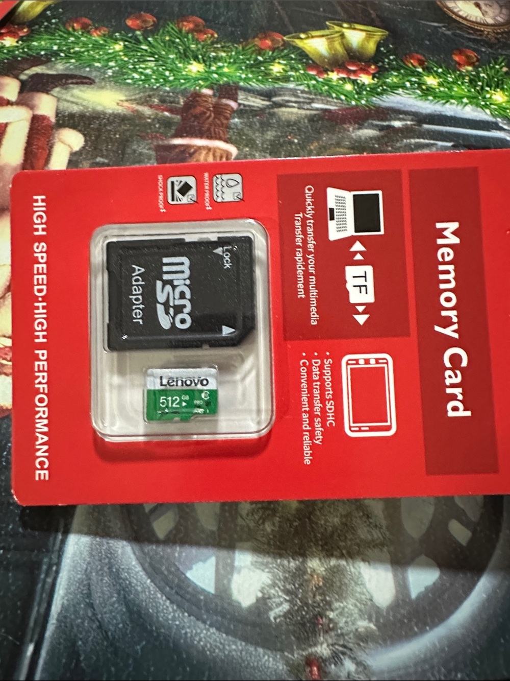 Lenovo Green 512GB microSD Card with SD Adapter